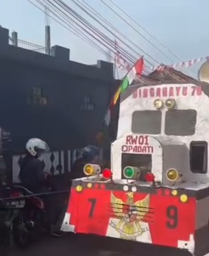 Ilustrasi masyarakat rayakan HUT ke-79 RI dengan berbagai perlombaan. [Instagram]